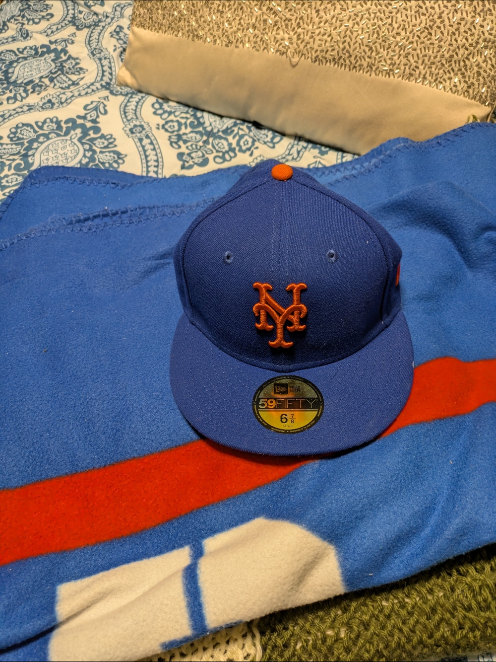 New Era Royal Blue and Orange NY Mets 59FIFTY Fitted Hat